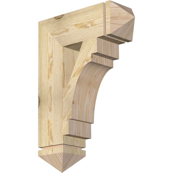 Ekena Millwork Merced Arts & Crafts Rough Sawn Bracket, Douglas Fir, 6"W x 20"D x 28"H BKT06X20X28MRC03RDF - main
